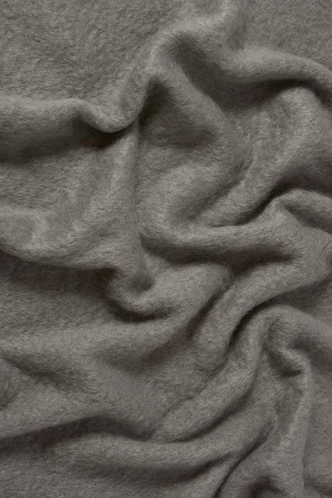 Windermere Slate Grey Mohair Throw Blanket