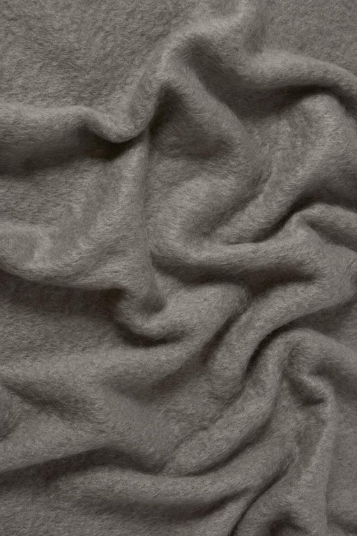 Windermere Slate Grey Mohair Throw Blanket