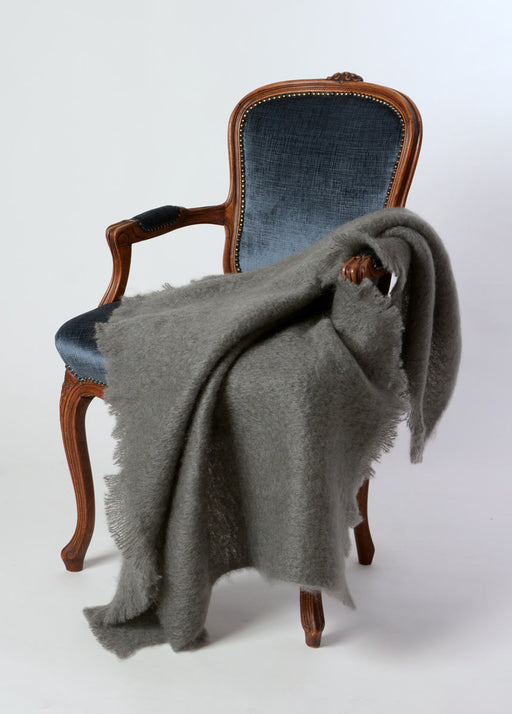 Mohair Blanket NZ Windermere Slate Grey 