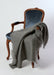 Windermere Slate Grey Mohair Chair Throw