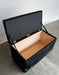 Cowhide storage trunk ottoman furniture