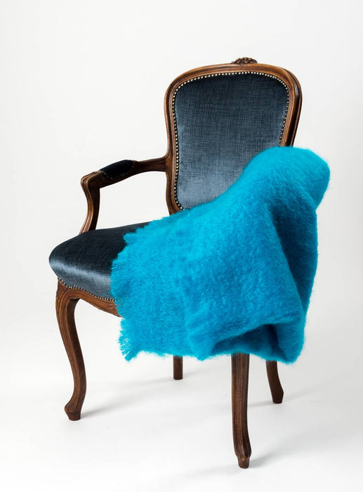 Mohair Throw Australia Windermere Turquoise Blue 