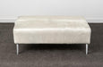 White cowhide ottoman Gorgeous Creatures