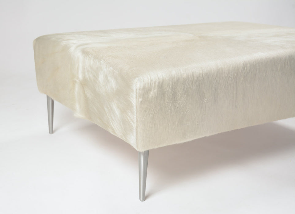 White cowhide ottoman Gorgeous Creatures