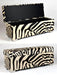 Storage ottoman furniture in zebra print 