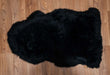 Black Dyed Single Longwool Sheepskin Rug