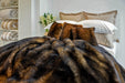 Reddish brown NZ possum fur cushion covers