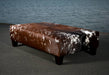 Cowhide Ottoman Australia with Wood Legs 120x80x35cm