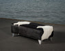 Cowhide Ottoman with Metal Studs and Cuban Legs 100x50x35cm