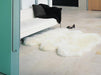 Ivory Wool Sheepskin Rug - Sexto (6-skin) 162cm x 180cm