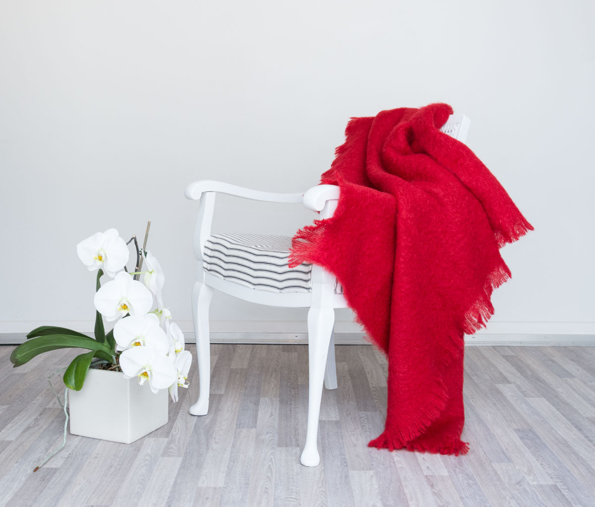 Bright Red Mohair Blanket NZ Red Wool Blanket NZ — Creatures